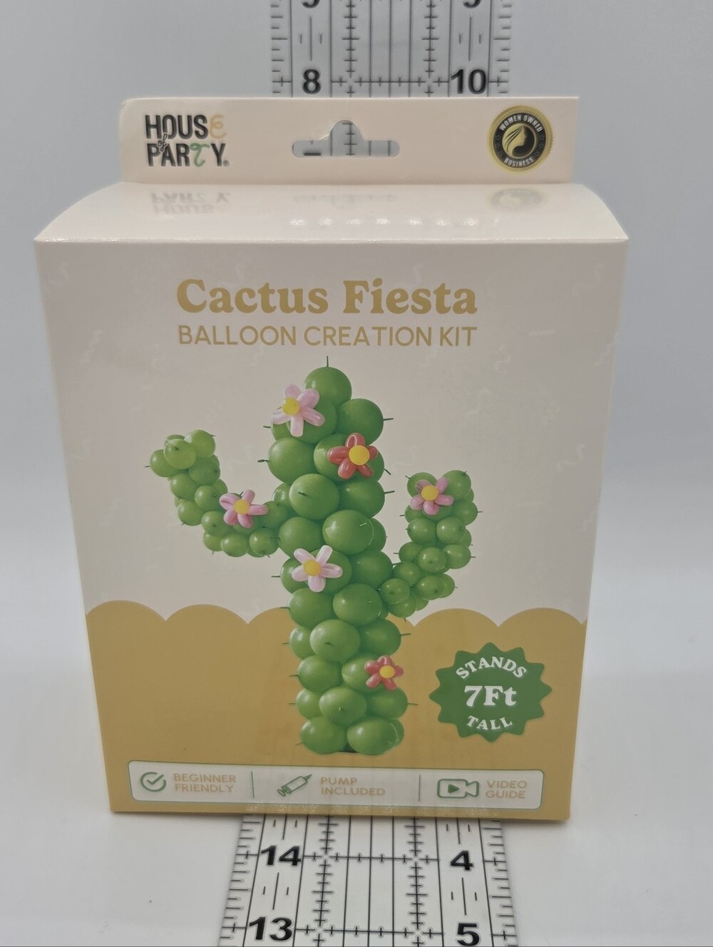 House Of Party Cactus Fiesta Balloon Creation Kit, 7 ft Cactus, Green, Pump